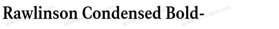 Rawlinson Condensed Bold字体转换